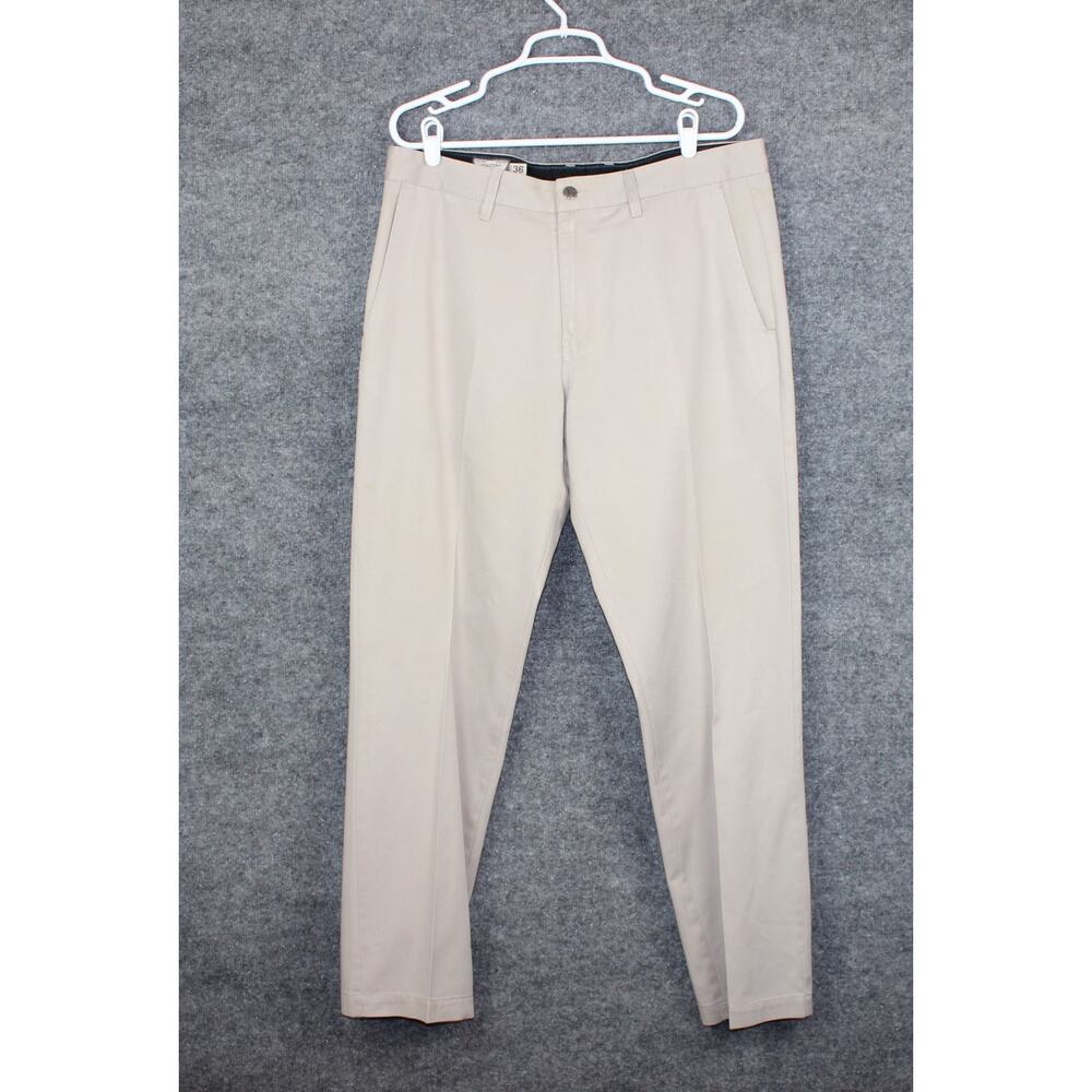 Valcom Khaki Pants Men's 36 Tan‎ Embroidered Logo on Left Back Leg